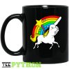 Fuking Unicorn Star Rainbow Funny Simple Black Mug