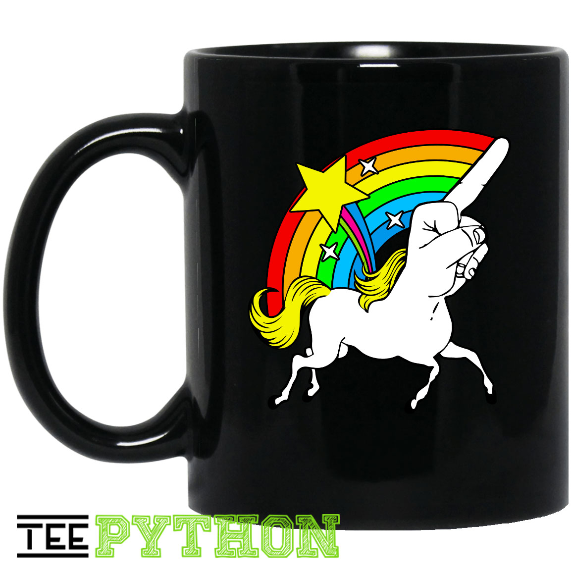 Fuking Unicorn Star Rainbow Funny Simple Black Mug Fuking Unicorn Star Rainbow Funny Simple Black Mug