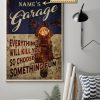 Garage Biker Choose Something Fun Name Customized Personalized Canvas Poster
