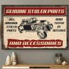 Genuine Stolen Parts And Accessories All Original Stolen Parts Road Tested By Outlaws Antique Car Canvas Poster