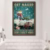 Get Naked Unless You Are Just Visiting Don’t Make It Weird Dragon Taking Shower Duck Toy Canvas Poster