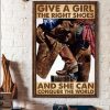 Give A Girl The Right Shoes And She Can Conquer The World Cowboy Outfit Canvas Poster