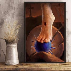 God Jesus Foot Viruss The Holy Cross Death Canvas Poster