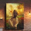 God Jesus Giving Help The Girl To Heaven Digital Printing Canvas Poster