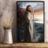 God Jesus Hand Taking Landscape Canvas Poster