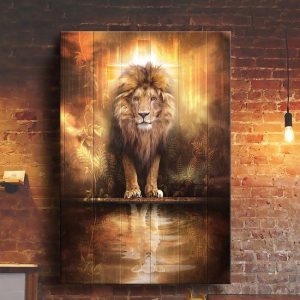 God Jesus Lion And Sheep Canvas Poster
