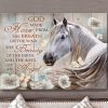 God Made Horse From The Breath Of The Wind The Beauty Of The Earth And The Soul Of An Angel Horse Flowers Canvas Poster