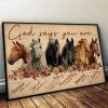 God Says You Are Unique Special Lovely Precious Strong Chosen DIfferent Kinds Of Horses Flowers Canvas Poster