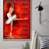 God Says You Are Unique Special Lovely Precious Strong Chosen Forgiven Ballet Girl Canvas Poster