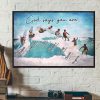 God Says You Are Unique Special Lovely Precious Strong Chosen Forgiven Man Water Surfing Canvas Poster