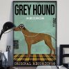 Greyhound Records Original Recording Brown Dog Listening Canvas Poster