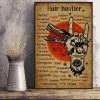 Hair Hustler Hand Sign With Hairstyling Tools Canvas Poster