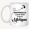 Happiness Is a Plane Ticket To Go To Michigan Shirt