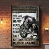 Have Love In Your Heart Peace In Your Home And A Motorcycle In Your Garage Motorcycle Canvas Poster