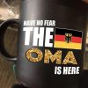 Have No Fear The Oma Is Here German Flag Symbol Black Mug