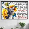 He Is Your Friend Partner Defender Dog You Are His Life Leader Love Dog Sunflower Canvas Poster