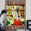 Her Soul Belongs To Words And Books Every Time She Reads She Is Home Lady Girl Bookshelf Butterfly Knowledge Canvas Poster