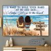 Hold Your Hand Say Baby And Go To The Beach LBGT Name And Date Customized Personalized Canvas Poster