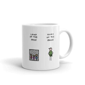 Home Of The Brave And Land Of The Free Simple White Mug Home Of The Brave And Land Of The Free Simple White Mug