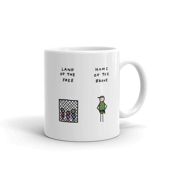 Home Of The Brave And Land Of The Free Simple White Mug Home Of The Brave And Land Of The Free Simple White Mug