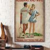 Husband And Wife Tennis Partners For Life Man And Woman Drinking &amp Playing Tennis Love Family Canvas Poster