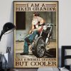 I Am A Biker Grandpa Like A Normal Grandpa But Cooler Grandfather Racing Motorcycle Canvas Poster
