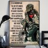 I Choose To Live By Choice Not By Chance To Make Changes Not Excuses Racing Boy Motorcycle Rider Canvas Poster