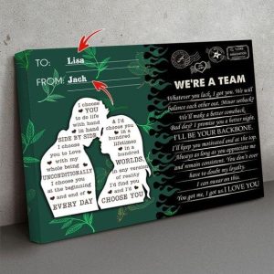 I Choose You To Do Life With Hand In Hand Side By Side Couple Lovers Letter Love Customized Personalized Canvas Poster