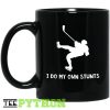 I Do My Own Stunts Hockey Winter Sport Simple Black Mug