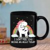 I Don’t Feel Like Being An Adult Today Cute Unicorn With Panda And Rainbow Black Mug
