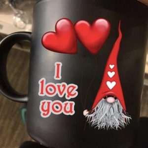 I Love You English Gnomie Hearts Black Mug I Love You English Gnomie Hearts Black Mug