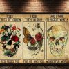 I See Trees Of Green Red Roses Too See Them Bloom For Me And For You Think To Myself What A Wonderful World Flowers Butterflies Skull Canvas Poster