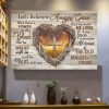 I Still Believe In Amazing Grace That There’s Power In The Blood The Holy Cross Heart Canvas Poster