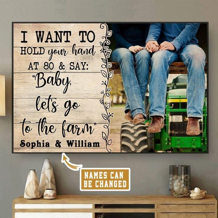I Want To Hold Your Hand And Say Baby Farm Farmer Name Customized Personalized Canvas Poster I Want To Hold Your Hand And Say Baby Farm Farmer Name Customized Personalized Canvas Poster