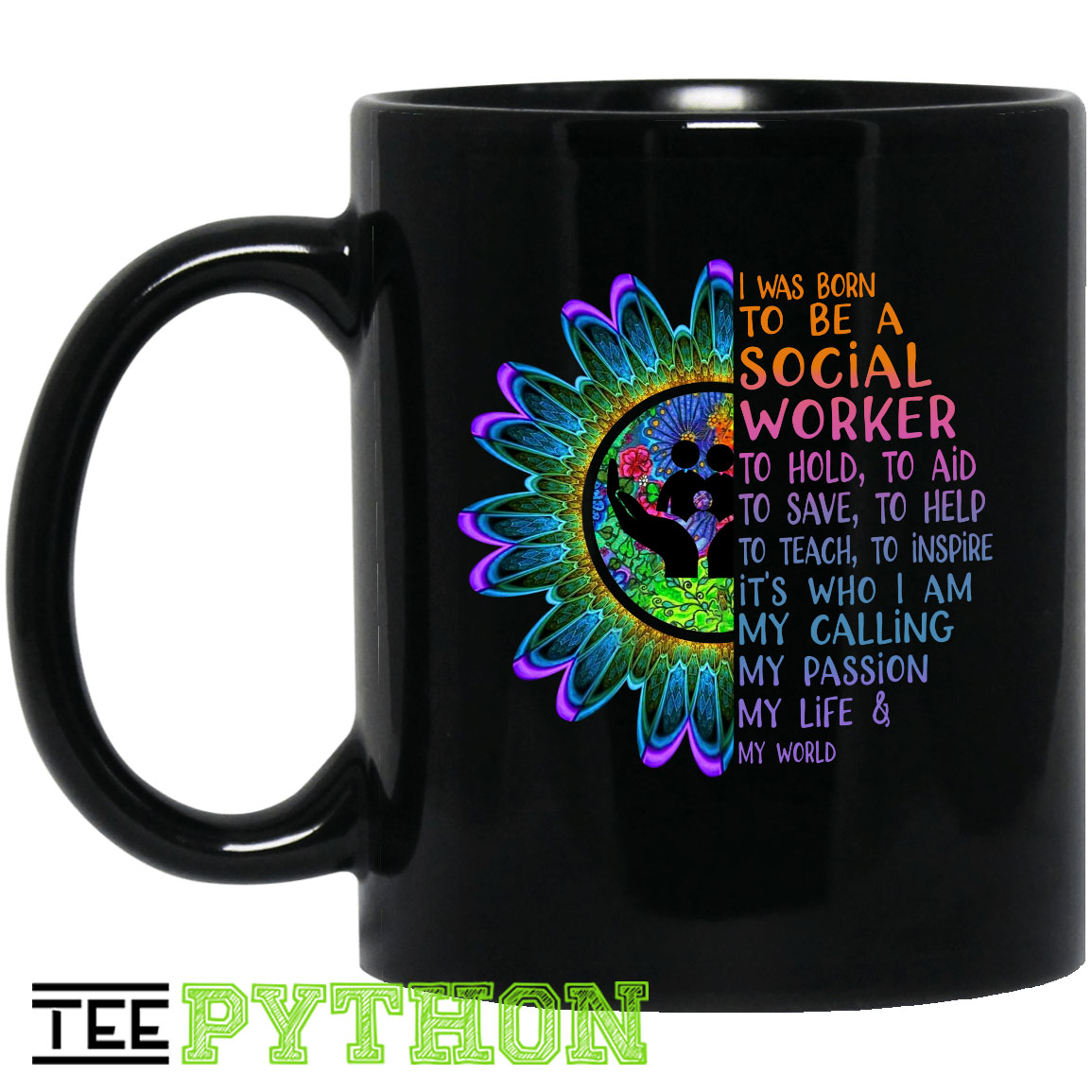 I Was Born To Be A Social Worker Peace World Simple Black Mug I Was Born To Be A Social Worker Peace World Simple Black Mug