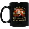 I Will Always Love You But I Don’t Have To Like You When We’re Working Cattle Vintage Flower Cow Simple Black Mug