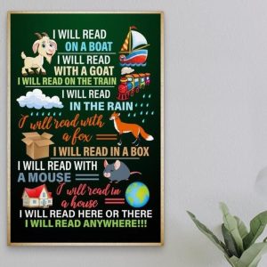 I Will Reading Book Everywhere Love Knowledge People Canvas Poster