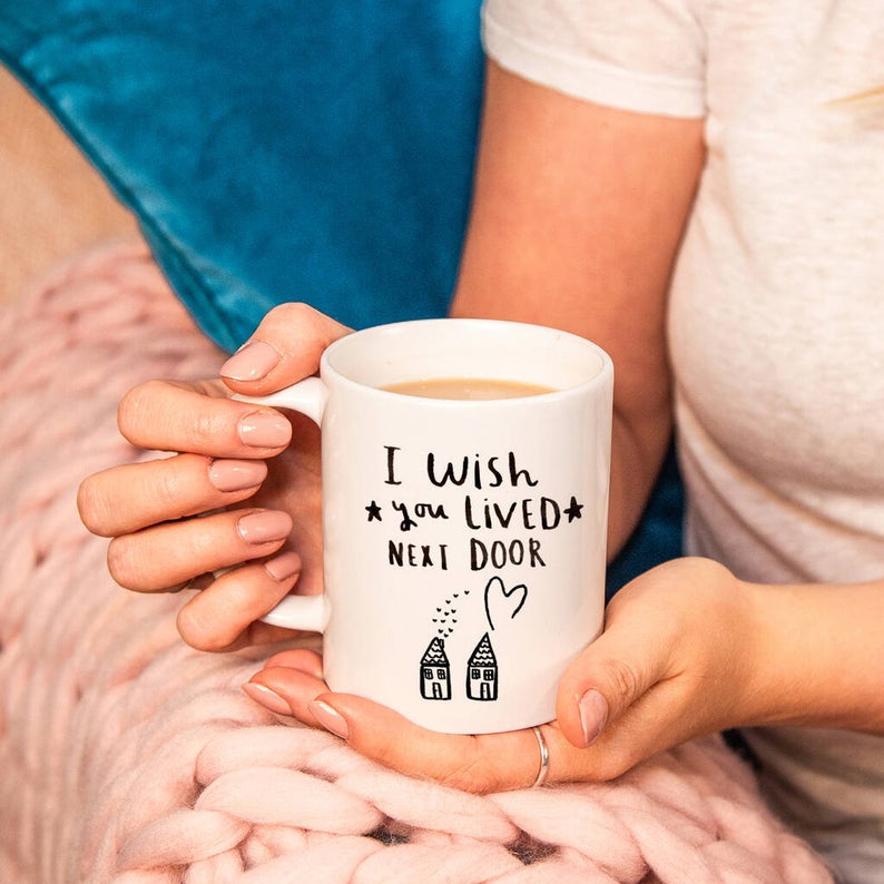 I Wish You Lived Next Door Simple Love White Mug I Wish You Lived Next Door Simple Love White Mug
