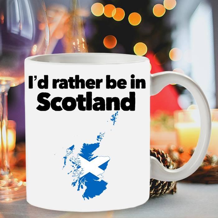 I'd Rather Be In Scotland Hometown Simple White Mug I'd Rather Be In Scotland Hometown Simple White Mug