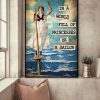 In A World Full Of Princesses Be A Sailor Vintage Lady Girl Sailor Boat Sea Canvas Poster