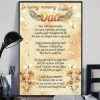 In Loving Memory Of A Special Dad Angel Wings Butterflies Flowers Canvas Poster