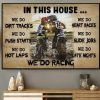 In This House We Do Racing Dirt Bike Bikers Biking Races Canvas Poster