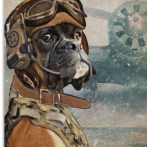 It Is Not The Sky We Conquer But Ourselves Bulldog Soldier Canvas Poster