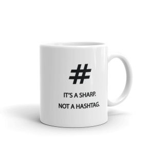 It’s A Sharp Not A Hashtag Developer Simple White Mug It’s A Sharp Not A Hashtag Developer Simple White Mug