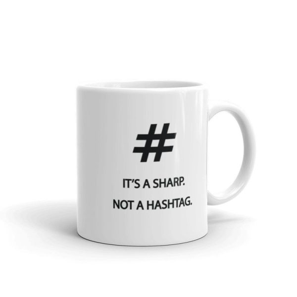 It’s A Sharp Not A Hashtag Developer Simple White Mug