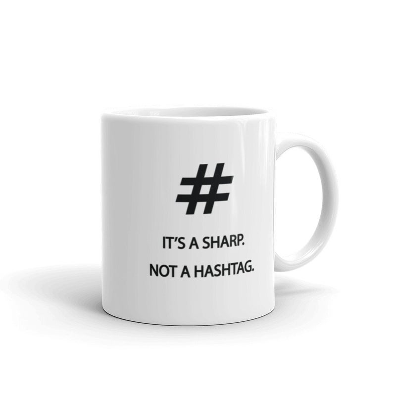 It's A Sharp Not A Hashtag Developer Simple White Mug It's A Sharp Not A Hashtag Developer Simple White Mug