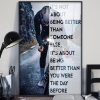 It’s About Being Better Than Someone Else It’s About Being Better Than You Were The Day Before Biker Riding Bicycle Canvas Poster