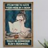 It’s Better To Have Your Nose In A Book Love Reading Girl Vintage Canvas Poster