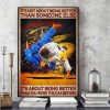It’s Not About Being Better Than Someone Else Being Better Than The Day Before Painted Karate Players Martial Arts Canvas Poster
