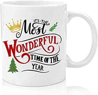 It's The Most Wonderful Time Of The Year Christmas Tree Crown White Mug It's The Most Wonderful Time Of The Year Christmas Tree Crown White Mug